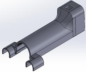 CAD model of a plastic part