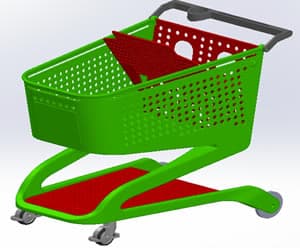 CAD model of shopping cart
