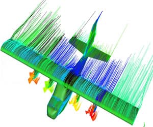 CFD steady flow analysis result on aircraft