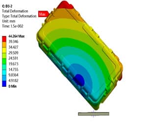FEA dynamic impact analysis on cooler