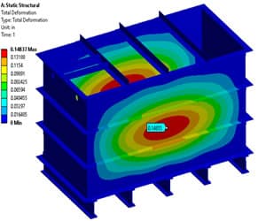 FEA hydrostatic analysis result for water tank