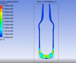 Blow molding analysis result