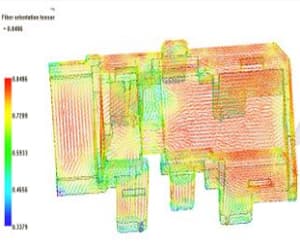 Moldflow fiber orientation analysis result