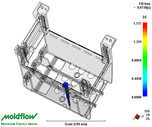 Moldflow filling time animation