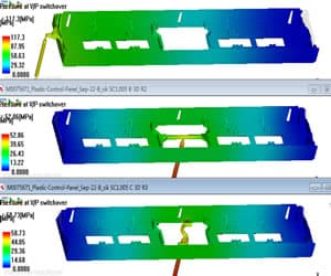 Moldflow injection pressure analysis