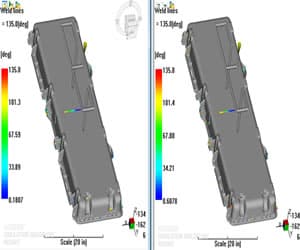 Moldflow weld line analysis result